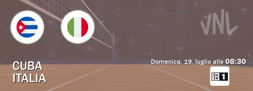Il match Cuba - Italia sarà trasmesso in diretta TV su DAZN (ore 08:30)