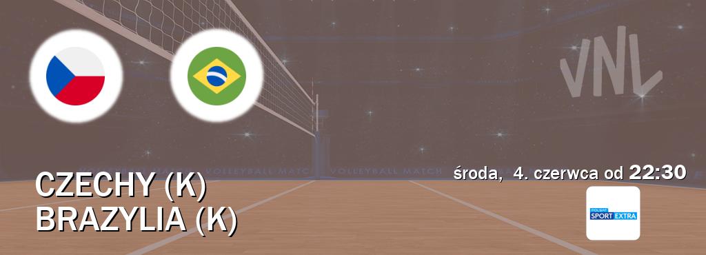 Gra między Czechy (K) i Brazylia (K) transmisja na żywo w Polsat Sport Extra (środa,  4. czerwca od  22:30).