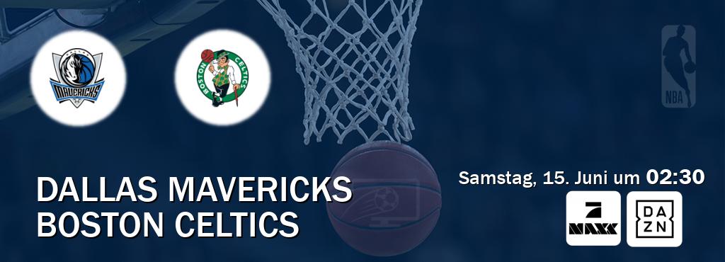 Das Spiel zwischen Dallas Mavericks und Boston Celtics wird am Samstag, 15. Juni um  02:30, live vom ProSieben MAXX und DAZN übertragen.