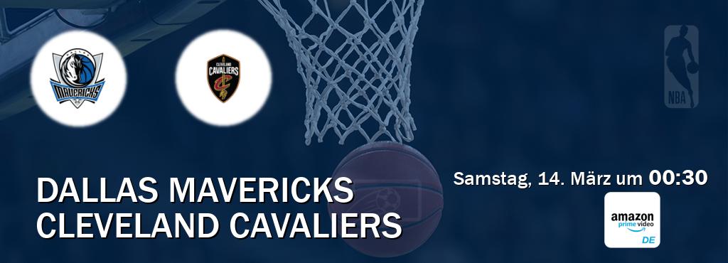 Das Spiel zwischen Dallas Mavericks und Cleveland Cavaliers wird am Samstag, 14. März um  00:30, live vom Amazon Prime DE übertragen.