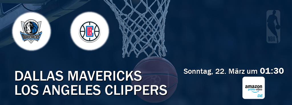 Das Spiel zwischen Dallas Mavericks und Los Angeles Clippers wird am Sonntag, 22. März um  01:30, live vom Amazon Prime DE übertragen.