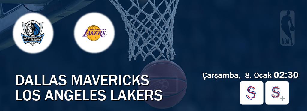 Karşılaşma Dallas Mavericks - Los Angeles Lakers S Sport ve S Sport +'den canlı yayınlanacak (Çarşamba,  8. Ocak  02:30).