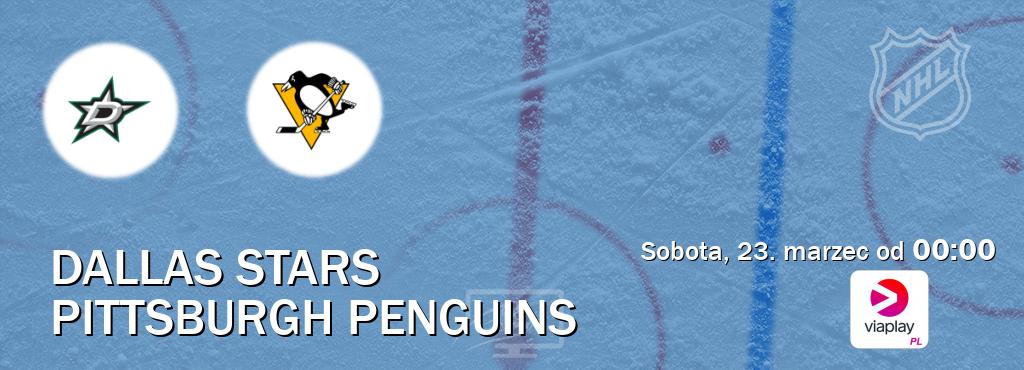 Gra między Dallas Stars i Pittsburgh Penguins transmisja na żywo w Viaplay Polska (sobota, 23. marzec od  00:00).