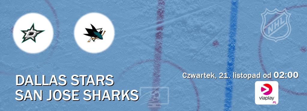 Gra między Dallas Stars i San Jose Sharks transmisja na żywo w Viaplay Polska (czwartek, 21. listopad od  02:00).