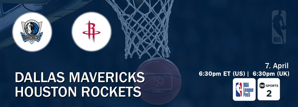 You can watch game live between Dallas Mavericks and Houston Rockets on NBA League Pass and TNT Sports 2(UK).