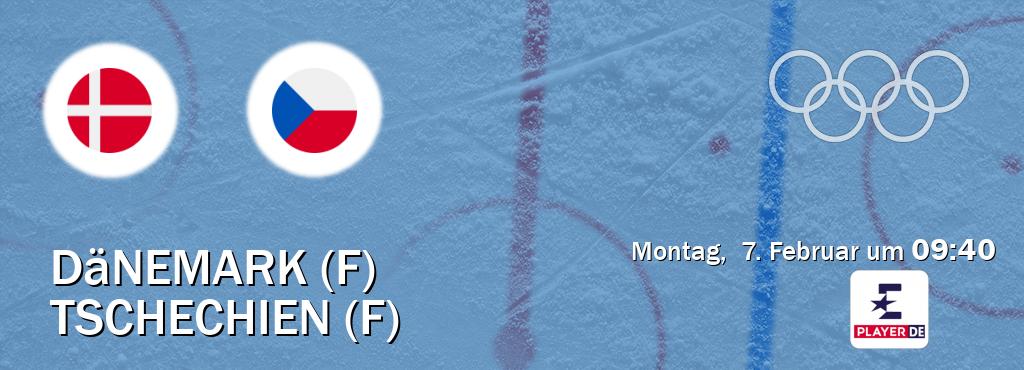 Das Spiel zwischen Dänemark (F) und Tschechien (F) wird am Montag,  7. Februar um  09:40, live vom Eurosport Player DE übertragen.