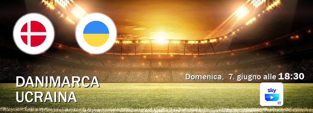 Il match Danimarca - Ucraina sarà trasmesso in diretta TV su SKY Go Italia (ore 18:30)