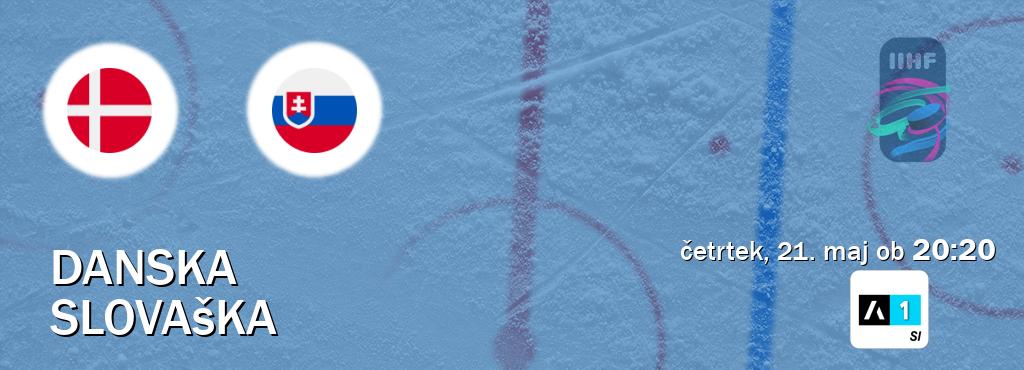 Danska in Slovaška v živo na Arena Sport 1. Prenos tekme bo v četrtek, 21. maj ob  20:20