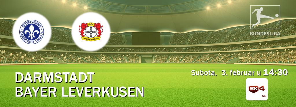 Izravni prijenos utakmice Darmstadt i Bayer Leverkusen pratite uživo na Sportklub 4 (subota,  3. februar u  14:30).