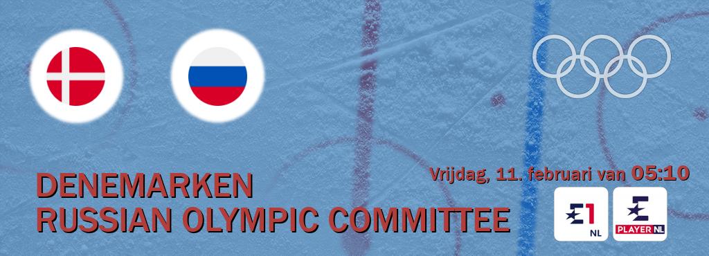 Wedstrijd tussen Denemarken en Russian Olympic Committee live op tv bij Eurosport, Eurosport Player NL (vrijdag, 11. februari van  05:10).