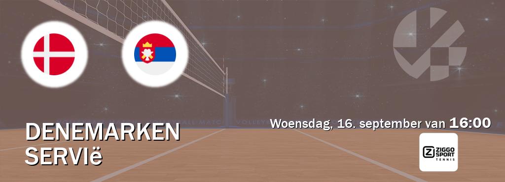 Wedstrijd tussen Denemarken en Servië live op tv bij Ziggo Sport 4 (woensdag, 16. september van  16:00).
