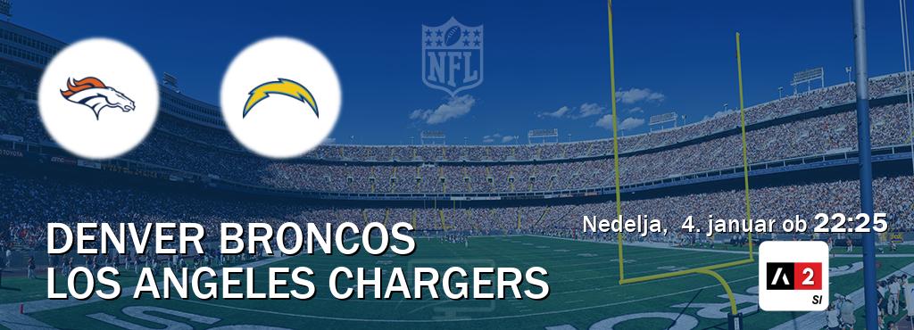 Dvoboj Denver Broncos in Los Angeles Chargers s prenosom tekme v živo na Arena Sport 2.