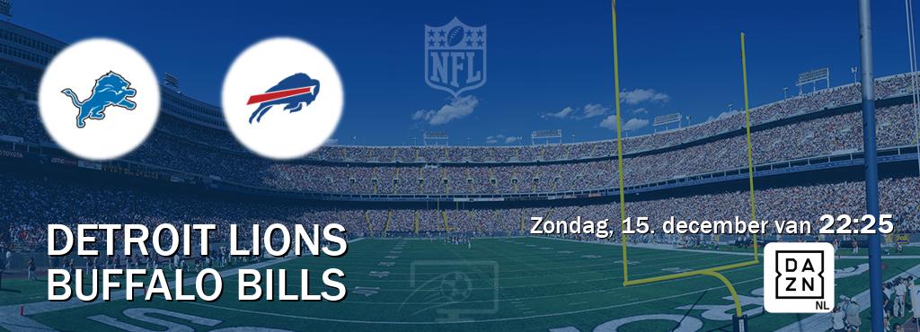 Wedstrijd tussen Detroit Lions en Buffalo Bills live op tv bij DAZN (zondag, 15. december van  22:25).