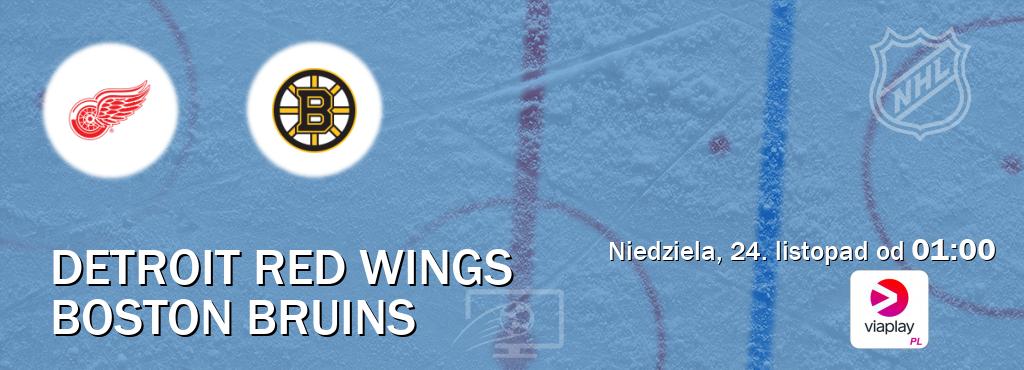 Gra między Detroit Red Wings i Boston Bruins transmisja na żywo w Viaplay Polska (niedziela, 24. listopad od  01:00).