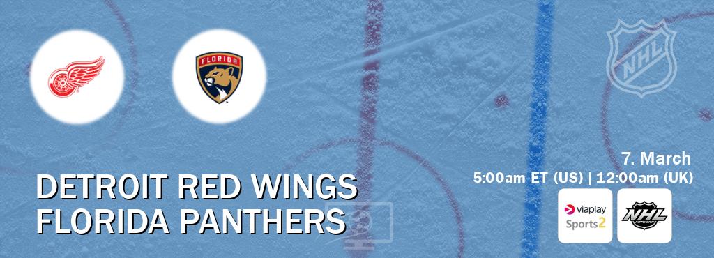 You can watch game live between Detroit Red Wings and Florida Panthers on Viaplay Sports 2(UK) and NHL Network(US). You can watch game live between Detroit Red Wings and Florida Panthers on Viaplay Sports 2(UK) and NHL Network(US).