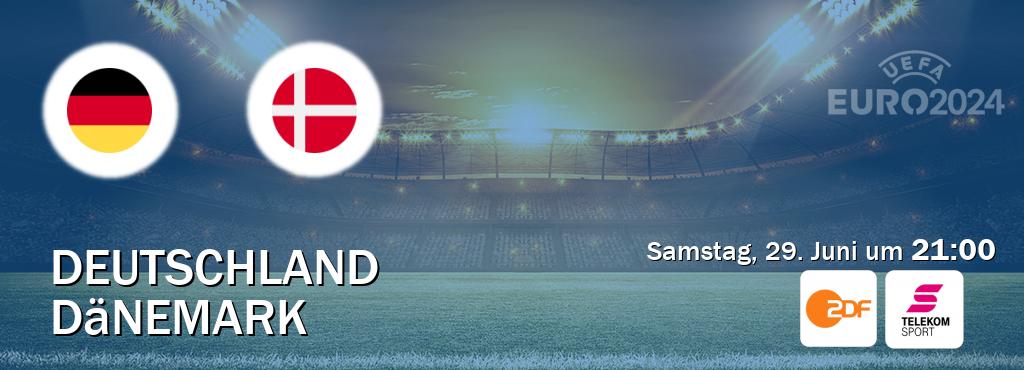 Das Spiel zwischen Deutschland und Dänemark wird am Samstag, 29. Juni um  21:00, live vom ZDF und Magenta Sport übertragen.