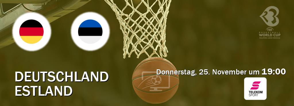 Das Spiel zwischen Deutschland und Estland wird am Donnerstag, 25. November um  19:00, live vom Magenta Sport übertragen.