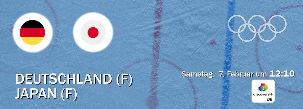 Das Spiel zwischen Deutschland (F) und Japan (F) wird am Samstag,  7. Februar um  12:10, live vom Discovery + übertragen.