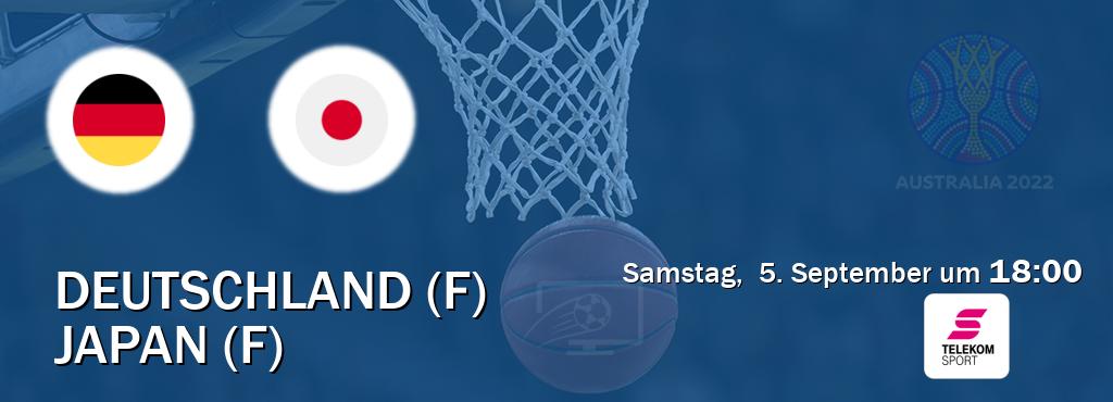 Das Spiel zwischen Deutschland (F) und Japan (F) wird am Samstag,  5. September um  18:00, live vom Magenta Sport übertragen.