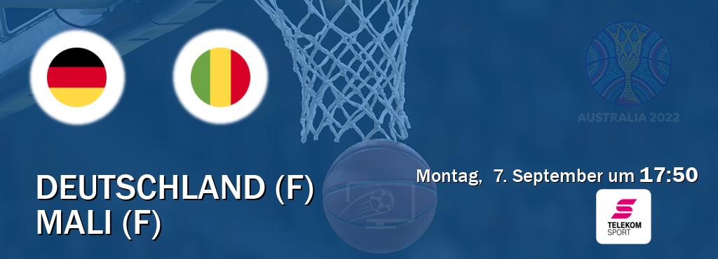 Das Spiel zwischen Deutschland (F) und Mali (F) wird am Montag,  7. September um  17:50, live vom Magenta Sport übertragen.