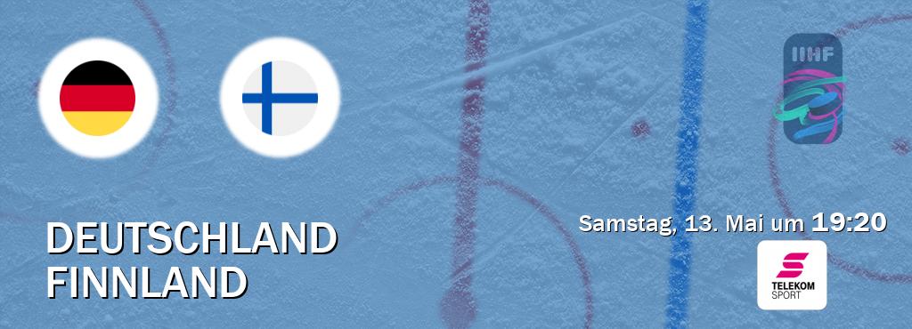 Das Spiel zwischen Deutschland und Finnland wird am Samstag, 13. Mai um  19:20, live vom Magenta Sport übertragen.