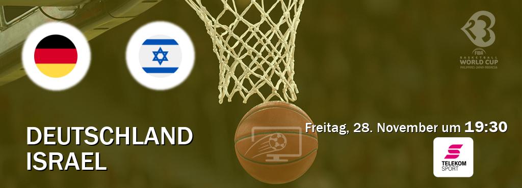 Das Spiel zwischen Deutschland und Israel wird am Freitag, 28. November um 19:30, live vom Magenta Sport übertragen. Das Spiel zwischen Deutschland und Israel wird am Freitag, 28. November um 19:30, live vom Magenta Sport übertragen.