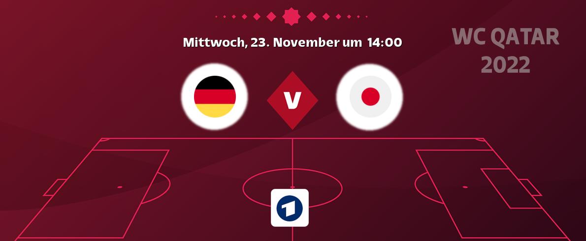 Das Spiel zwischen Deutschland und Japan wird am Mittwoch, 23. November um  14:00, live vom Das Erste übertragen.