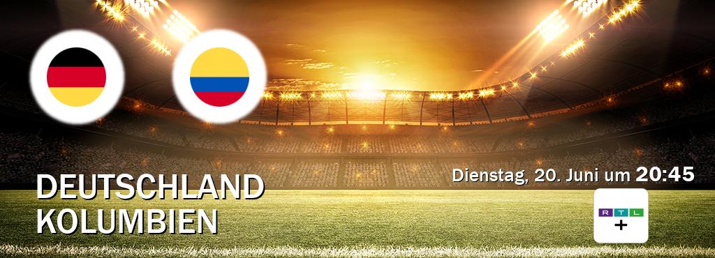 Das Spiel zwischen Deutschland und Kolumbien wird am Dienstag, 20. Juni um  20:45, live vom RTL+ übertragen.
