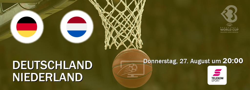 Das Spiel zwischen Deutschland und Niederland wird am Donnerstag, 27. August um  20:00, live vom Magenta Sport übertragen.