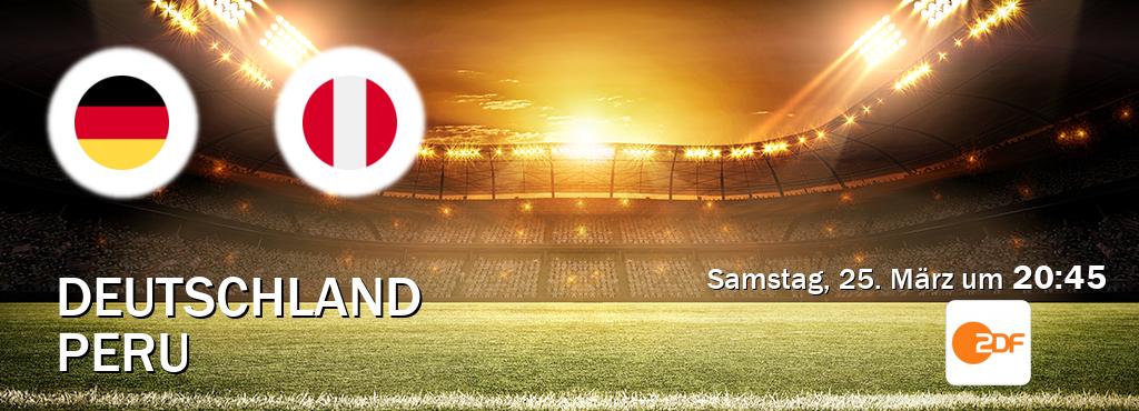 Das Spiel zwischen Deutschland und Peru wird am Samstag, 25. März um  20:45, live vom ZDF übertragen.