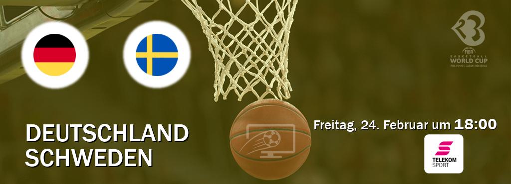 Das Spiel zwischen Deutschland und Schweden wird am Freitag, 24. Februar um  18:00, live vom Magenta Sport übertragen.