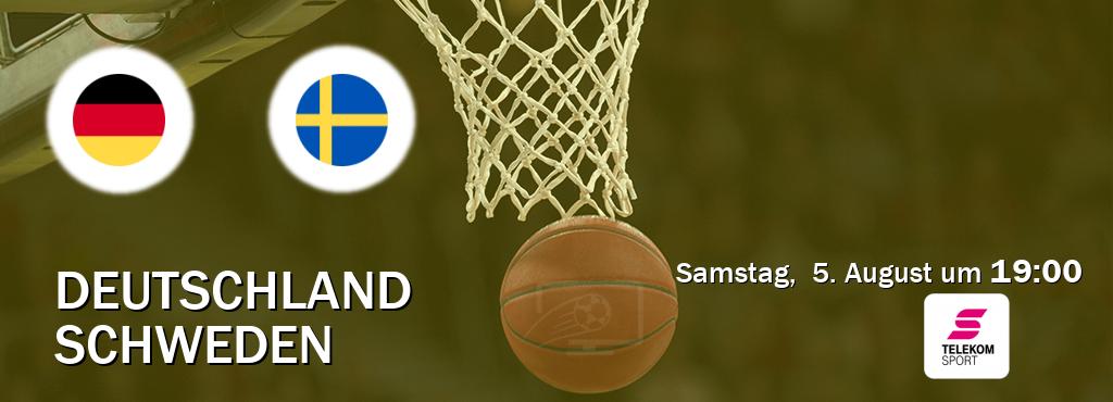 Das Spiel zwischen Deutschland und Schweden wird am Samstag,  5. August um  19:00, live vom Magenta Sport übertragen.