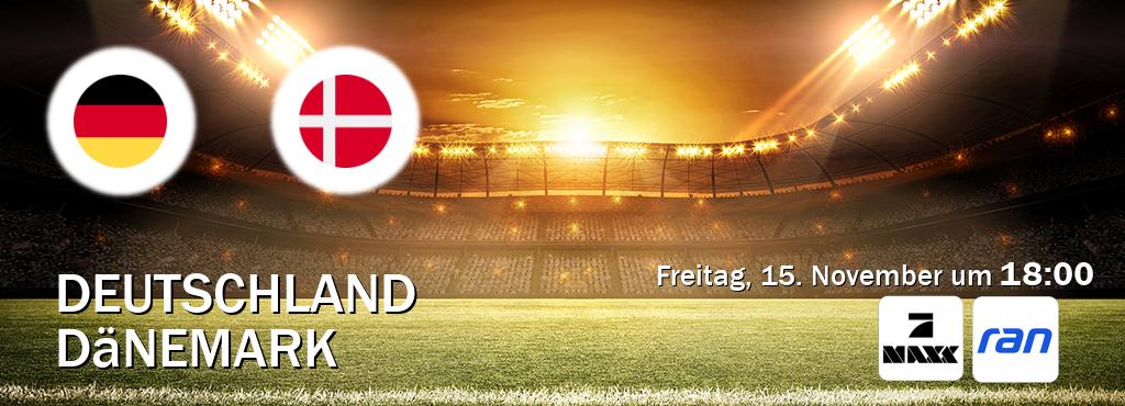 Das Spiel zwischen Deutschland U21 und Dänemark U21 wird am Freitag, 15. November um  18:00, live vom ProSieben MAXX und RAN.de übertragen.