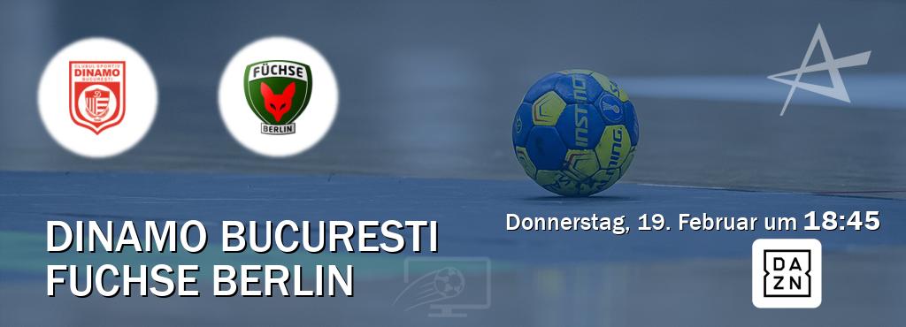 Das Spiel zwischen Dinamo Bucuresti und Fuchse Berlin wird am Donnerstag, 19. Februar um 18:45, live vom DAZN übertragen. Das Spiel zwischen Dinamo Bucuresti und Fuchse Berlin wird am Donnerstag, 19. Februar um 18:45, live vom DAZN übertragen.