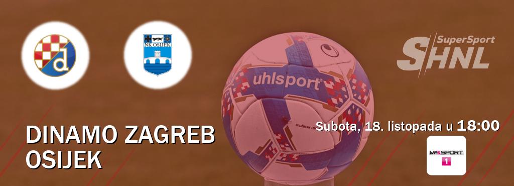 Izravni prijenos utakmice Dinamo Zagreb i Osijek pratite uživo na MAXSport1 (subota, 18. listopada u 18:00). Izravni prijenos utakmice Dinamo Zagreb i Osijek pratite uživo na MAXSport1 (subota, 18. listopada u 18:00).