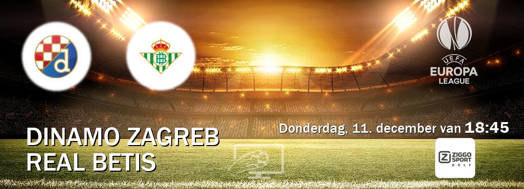 Wedstrijd tussen Dinamo Zagreb en Real Betis live op tv bij Ziggo Sport 6 (donderdag, 11. december van  18:45).
