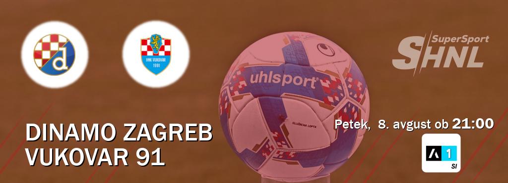 Dvoboj Dinamo Zagreb in Vukovar 91 s prenosom tekme v živo na Arena Sport 1.