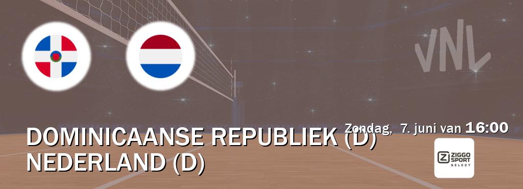 Wedstrijd tussen Dominicaanse Republiek (D) en Nederland (D) live op tv bij Ziggo Sport 2 (zondag,  7. juni van  16:00).