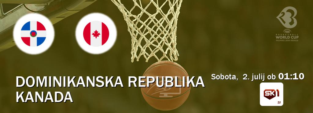 Dvoboj Dominikanska republika in Kanada s prenosom tekme v živo na Sportklub 1.