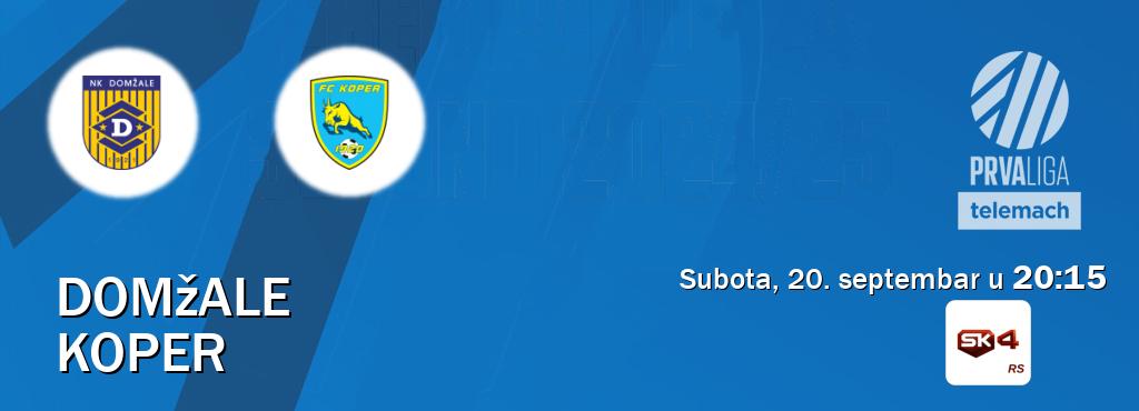 Izravni prijenos utakmice Domžale i Koper pratite uživo na Sportklub 4 (subota, 20. septembar u 20:15). Izravni prijenos utakmice Domžale i Koper pratite uživo na Sportklub 4 (subota, 20. septembar u 20:15).
