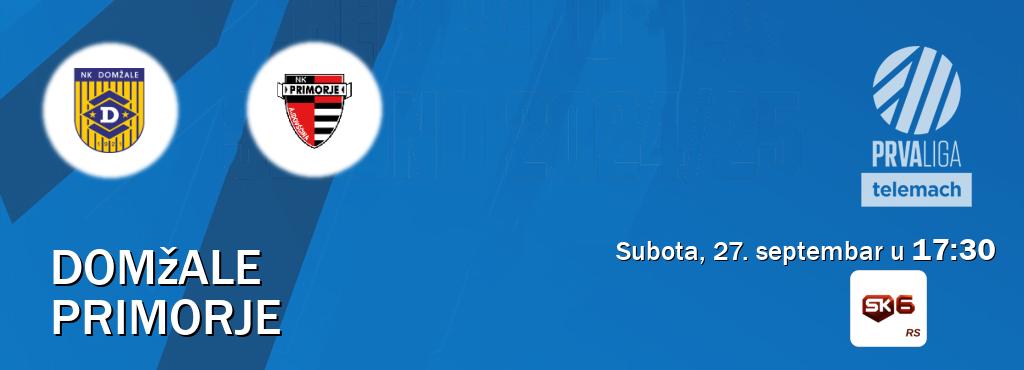 Izravni prijenos utakmice Domžale i Primorje pratite uživo na Sportklub 6 (subota, 27. septembar u  17:30).