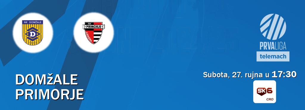 Izravni prijenos utakmice Domžale i Primorje pratite uživo na Sportklub 6 (subota, 27. rujna u  17:30).
