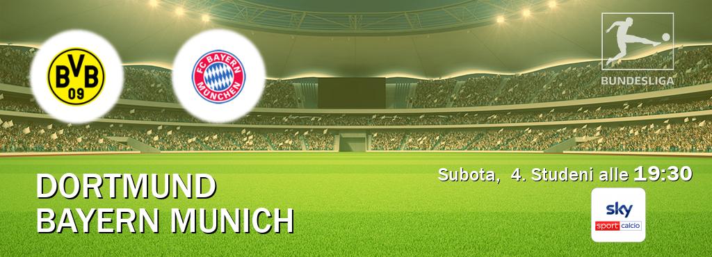 Il match Dortmund - Bayern Munich sarà trasmesso in diretta TV su Sky Sport Calcio (ore 19:30)