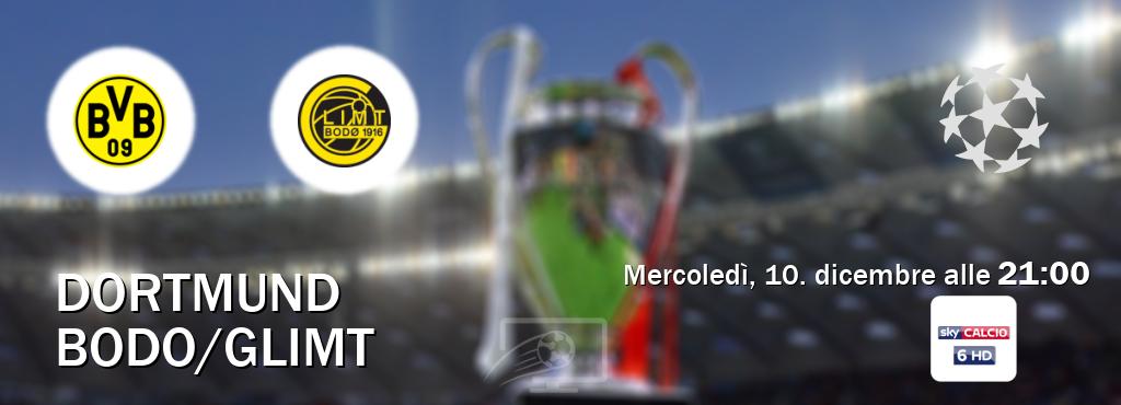 Il match Dortmund - Bodo/Glimt sarà trasmesso in diretta TV su Sky Sport 256 (ore 21:00)