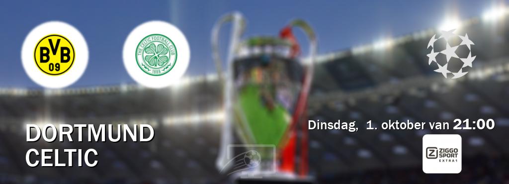 Wedstrijd tussen Dortmund en Celtic live op tv bij Ziggo Sport 5 (dinsdag,  1. oktober van  21:00).