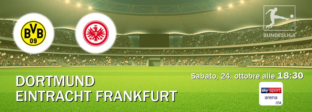 Il match Dortmund - Eintracht Frankfurt sarà trasmesso in diretta TV su Sky Sport Arena (ore 18:30)
