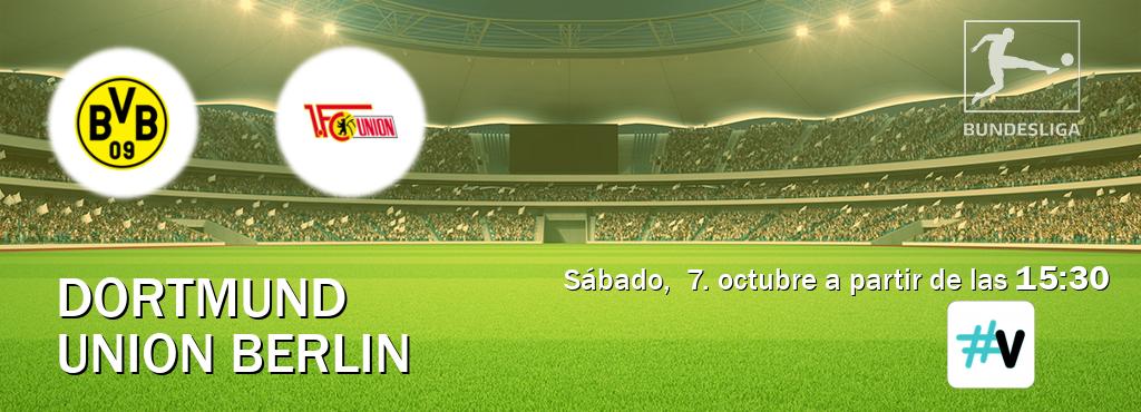El partido entre Dortmund y Union Berlin será retransmitido por #Vamos (sábado,  7. octubre a partir de las  15:30).
