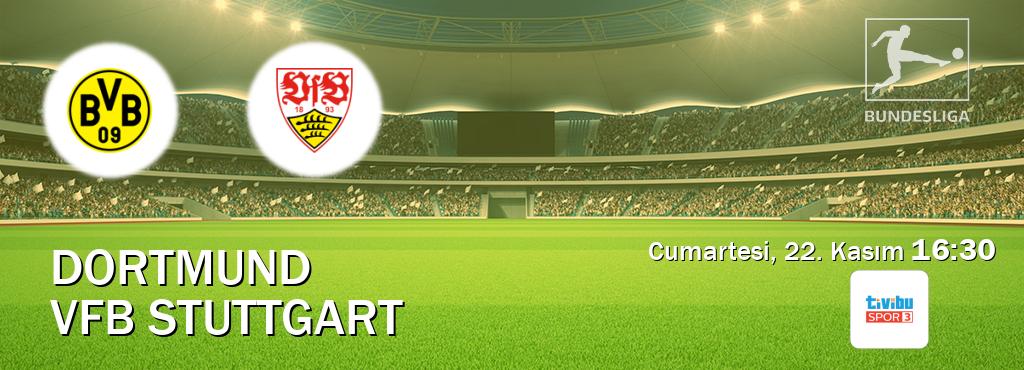 Karşılaşma Dortmund - VfB Stuttgart Tivibu Spor 3'den canlı yayınlanacak (Cumartesi, 22. Kasım 16:30). Karşılaşma Dortmund - VfB Stuttgart Tivibu Spor 3'den canlı yayınlanacak (Cumartesi, 22. Kasım 16:30).