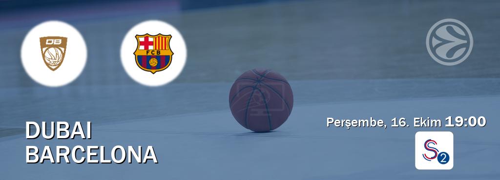 Karşılaşma Dubai - Barcelona S Sport 2'den canlı yayınlanacak (Perşembe, 16. Ekim  19:00).