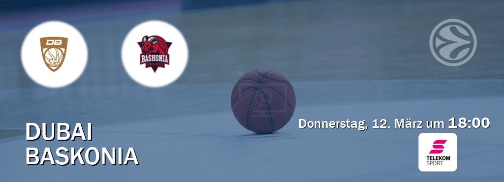 Das Spiel zwischen Dubai und Baskonia wird am Donnerstag, 12. März um  18:00, live vom Magenta Sport übertragen.